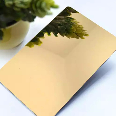 Golden Stainless Steel Flat Strip Thin Decorative Metal Ss 430 Hairline 1219mm