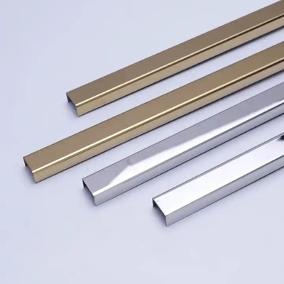 Goede prijs. Opgepoetste van het de Versieringsprofiel van de Roestvrij staaltegel Decoratie U-vormige 0.28mm 0.25mm online